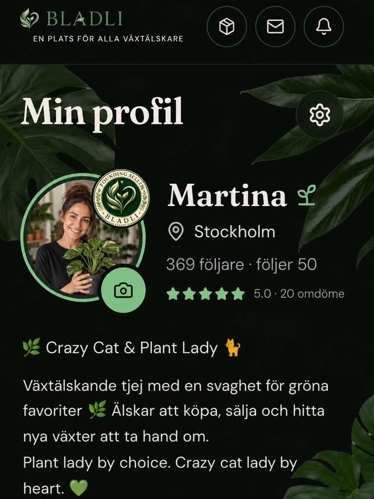 Skärmbild: Din profil