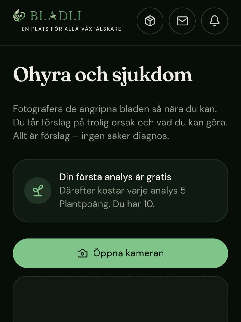 Skärmbild: Ohyra och sjukdom